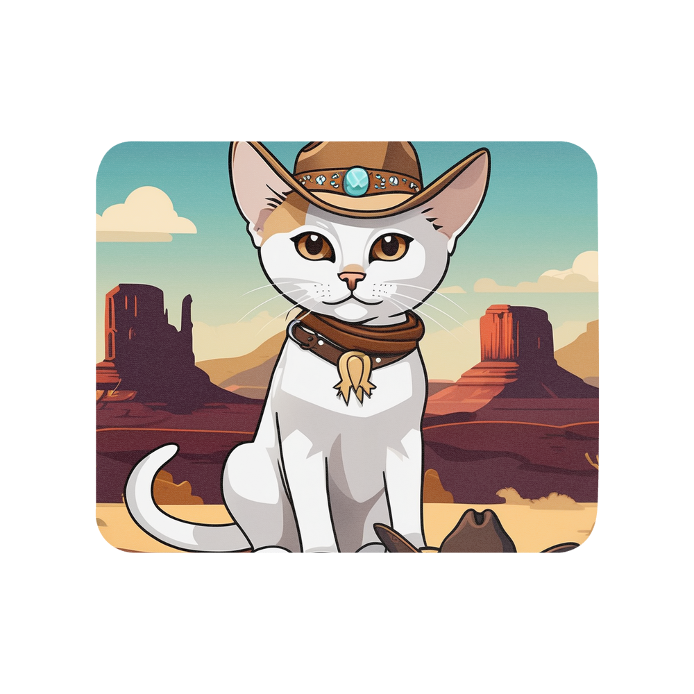 PugMug Custom White Abyssinian Cat Mouse Pad