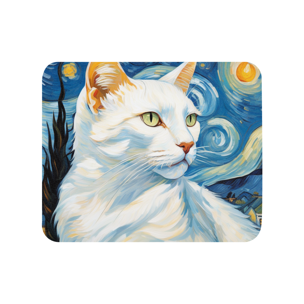 PugMug Custom White Companion Cat Mouse Pad