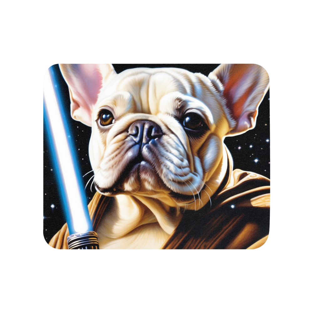 PugMug Custom White French Bulldog Mouse Pad