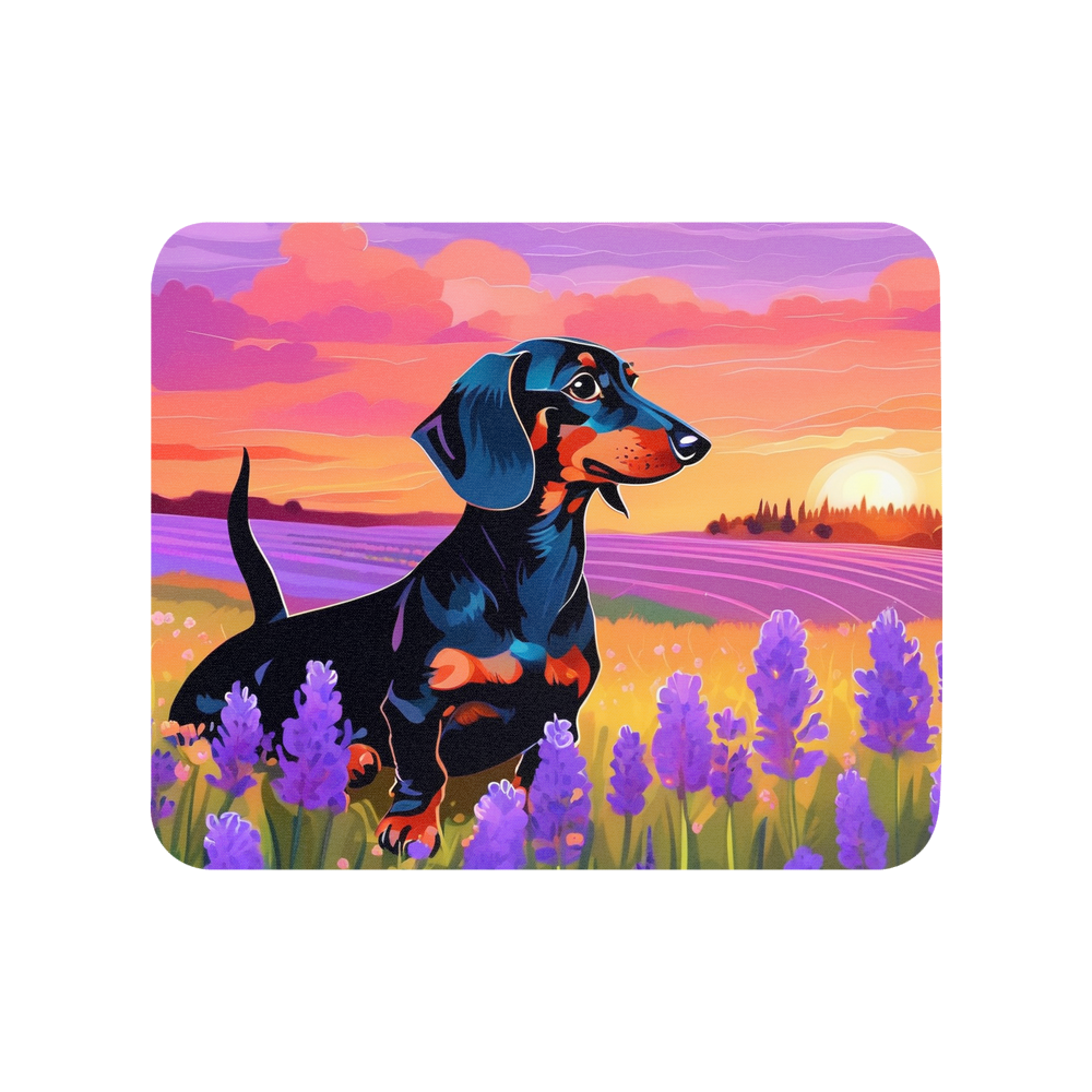 PugMug Custom Black Dachshund Mouse Pad