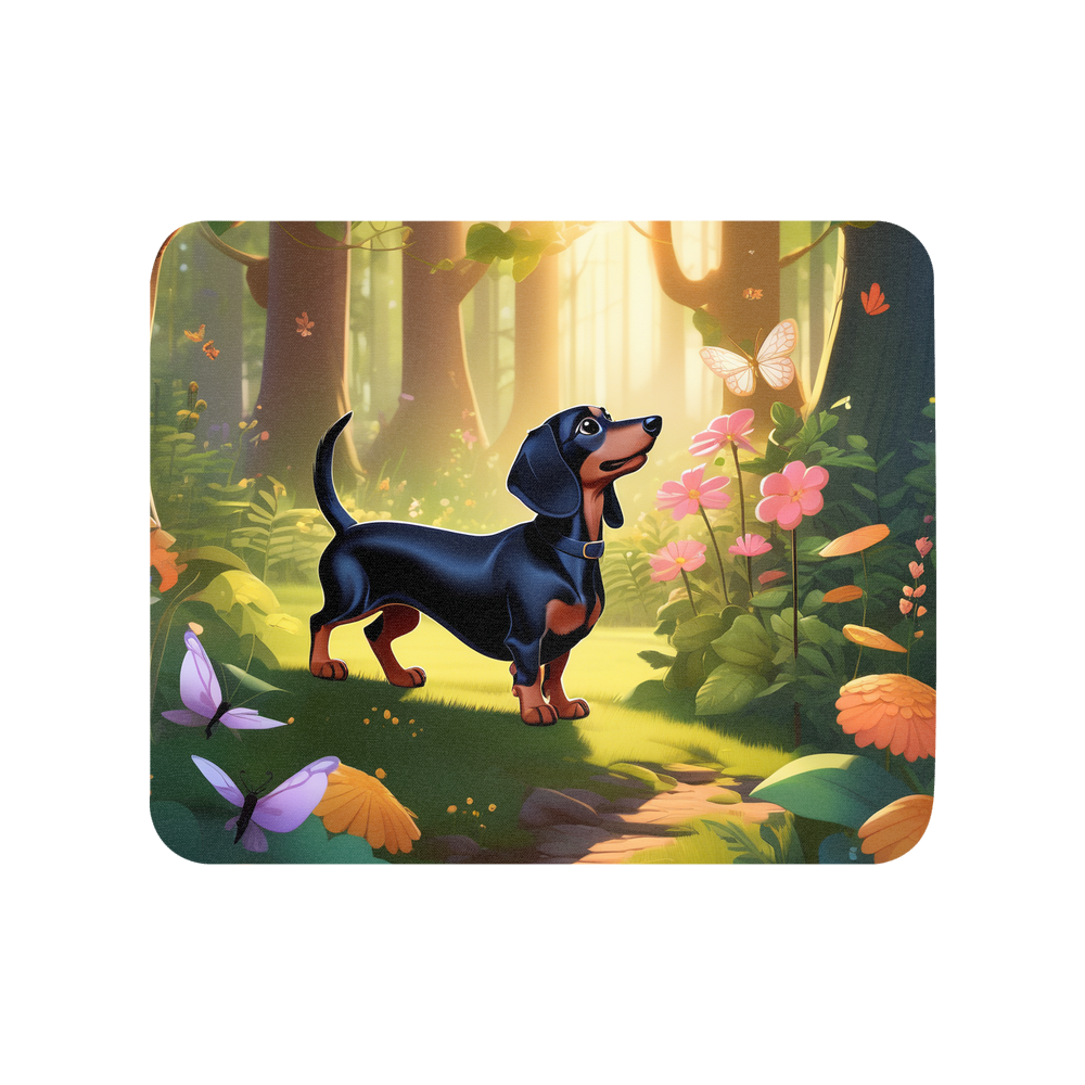 PugMug Custom Black Dachshund Mouse Pad