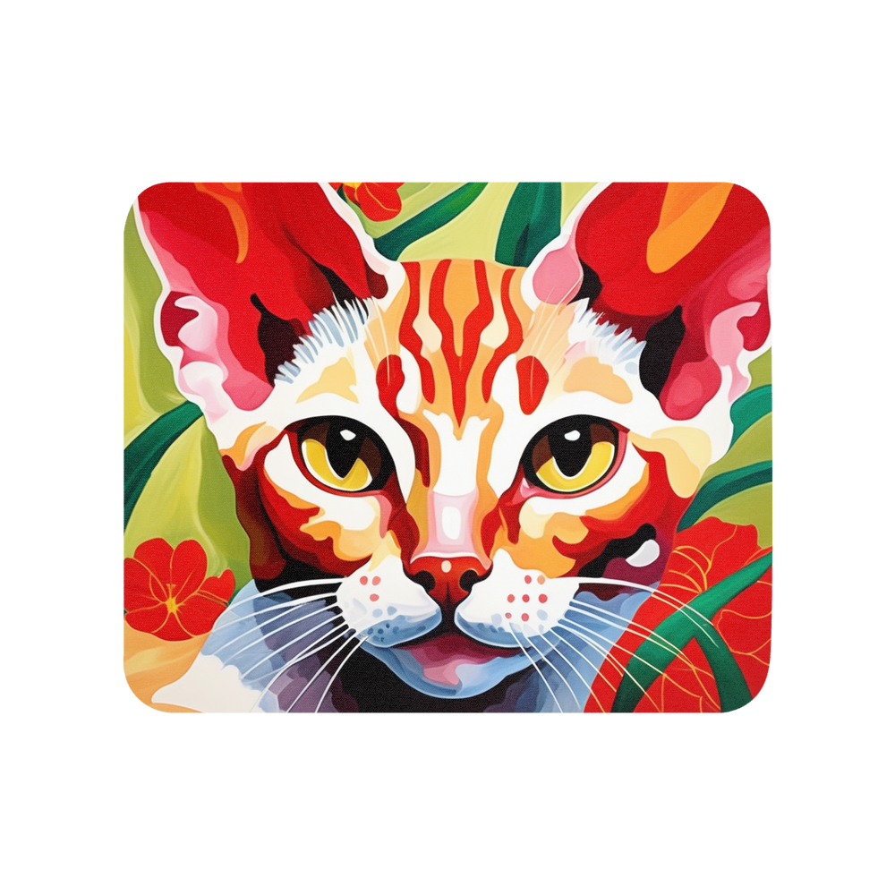 PugMug Custom Tabby Devon Rex Cat Mouse Pad