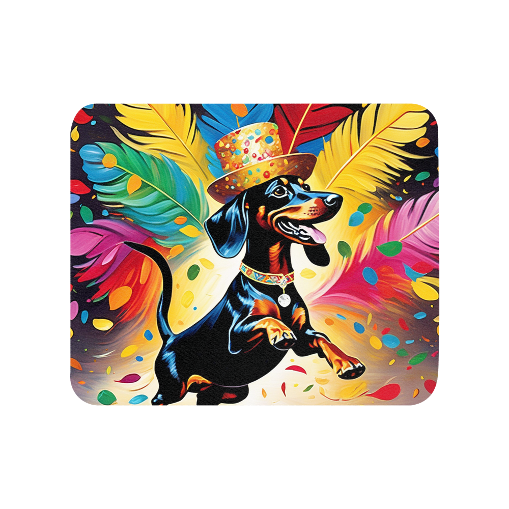 PugMug Custom Black Dachshund Mouse Pad