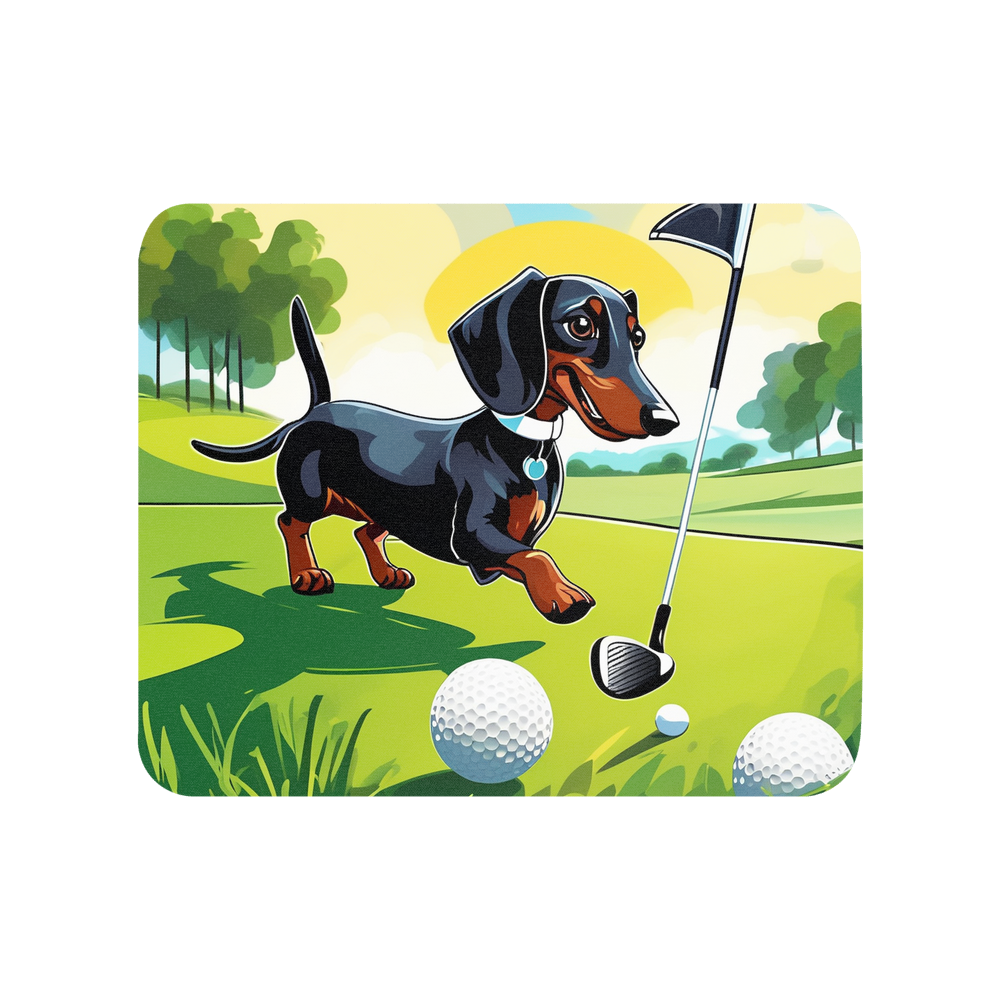 PugMug Custom Black Dachshund Mouse Pad