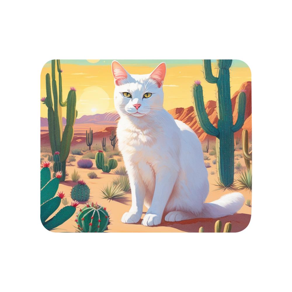 PugMug Custom White Companion Cat Mouse Pad