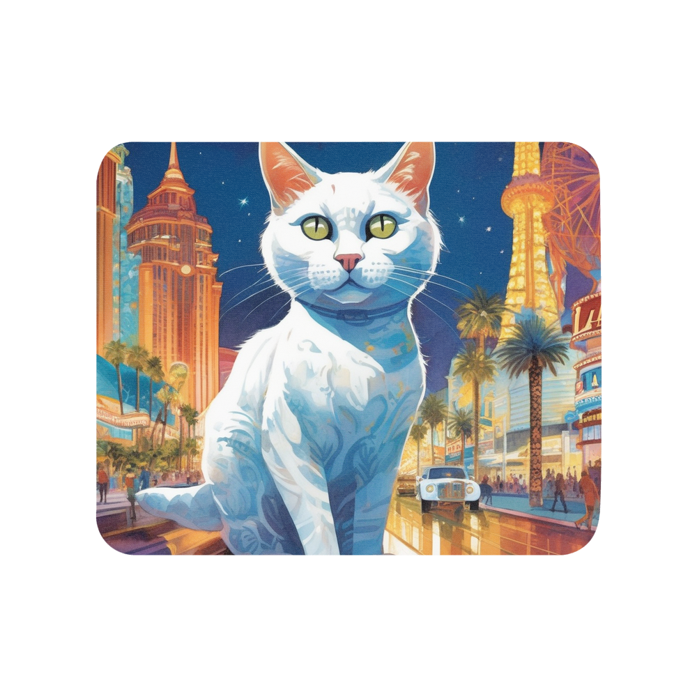 PugMug Custom White Companion Cat Mouse Pad