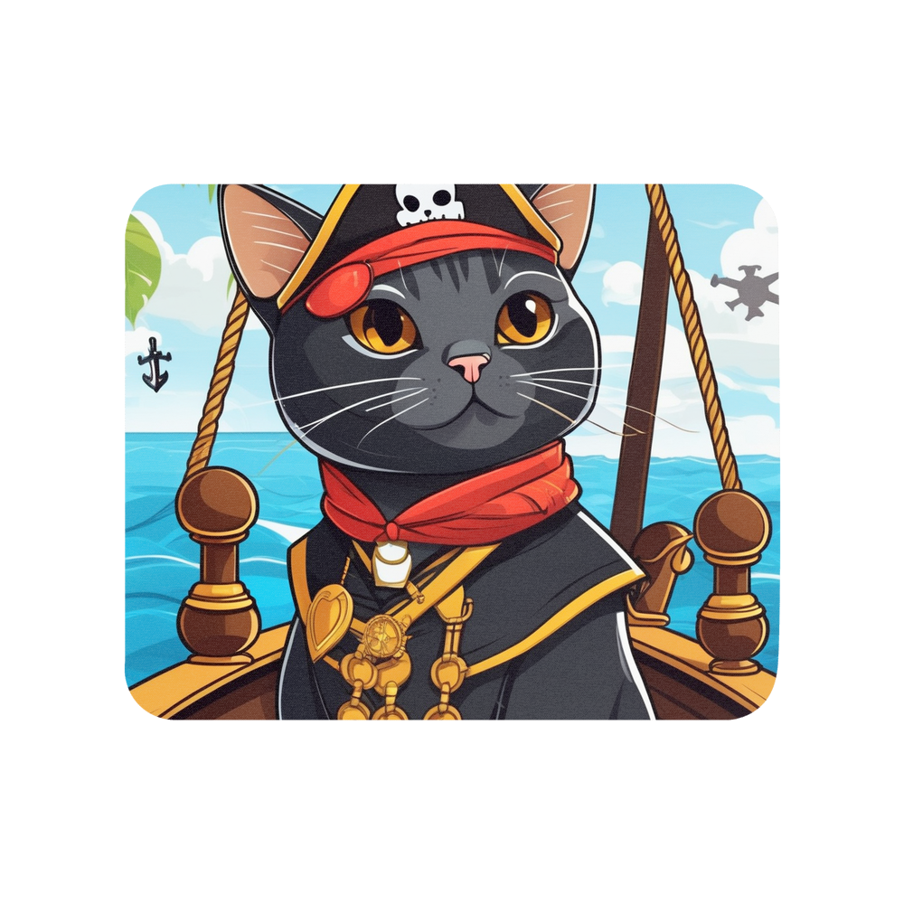 PugMug Custom Black American Shorthair Cat Mouse Pad