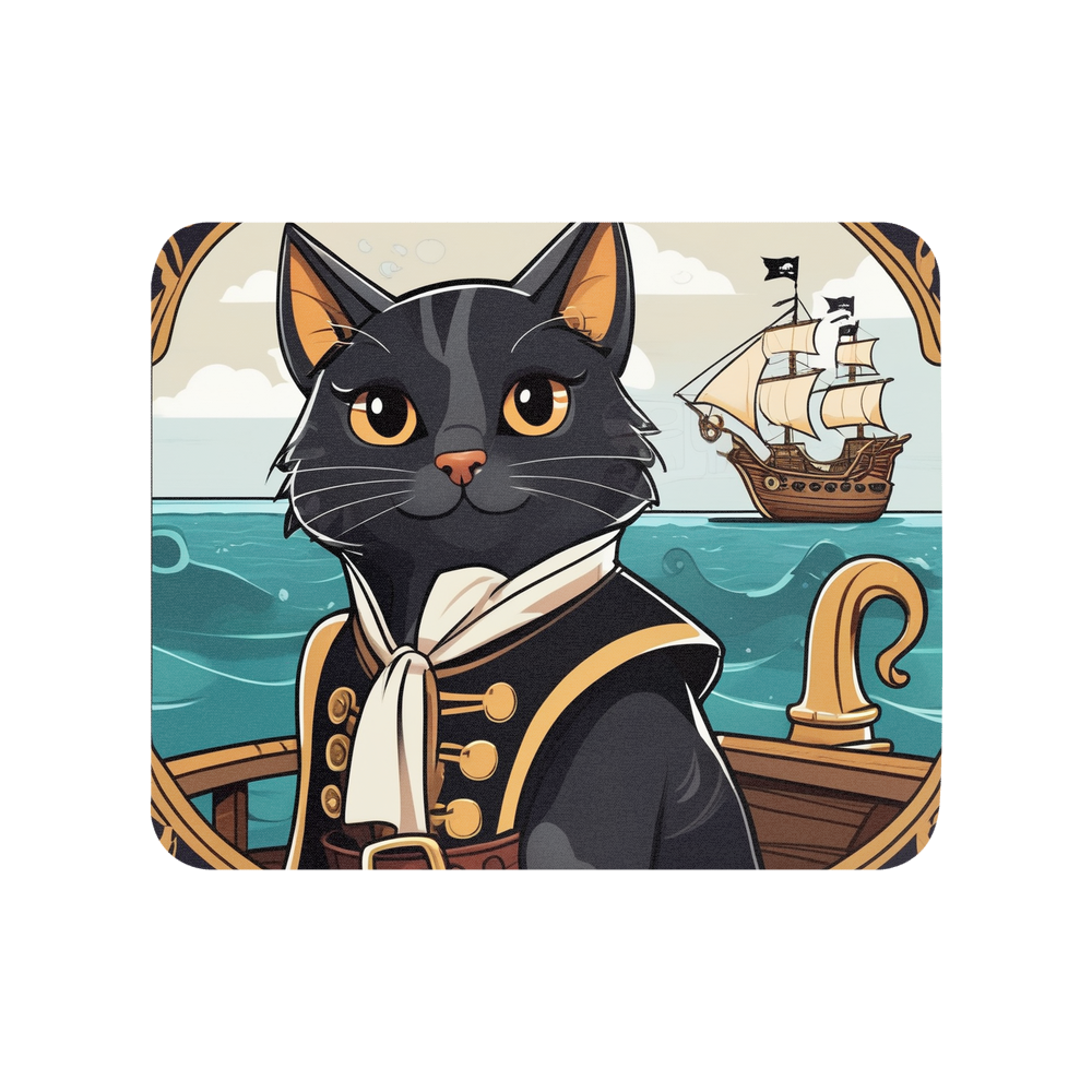 PugMug Custom Black Companion Cat Mouse Pad