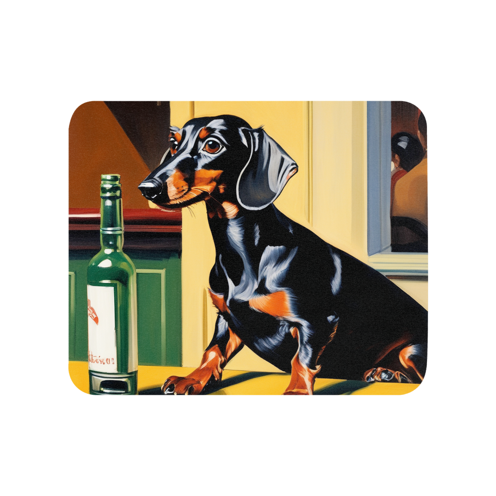 PugMug Custom Black Dachshund Mouse Pad