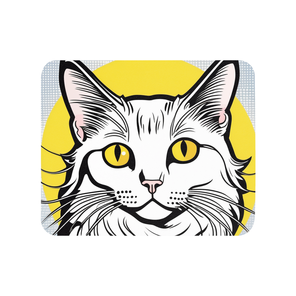 PugMug Custom White Companion Cat Mouse Pad