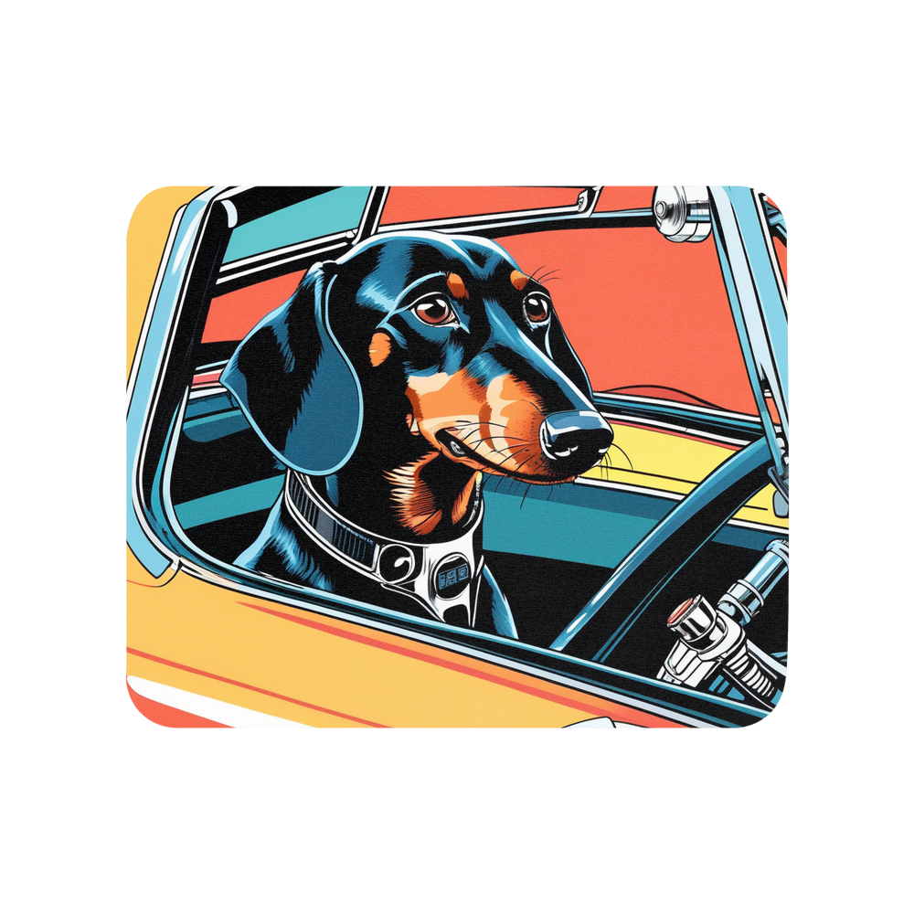 PugMug Custom Black Dachshund Mouse Pad