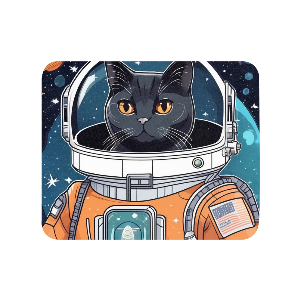 PugMug Custom Black British Shorthair Cat Mouse Pad