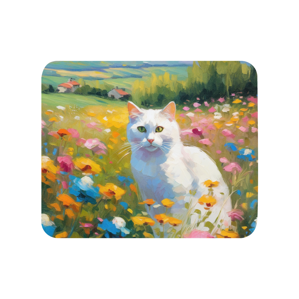 PugMug Custom White Companion Cat Mouse Pad