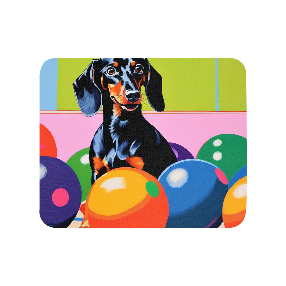 PugMug Custom Black Dachshund Mouse Pad