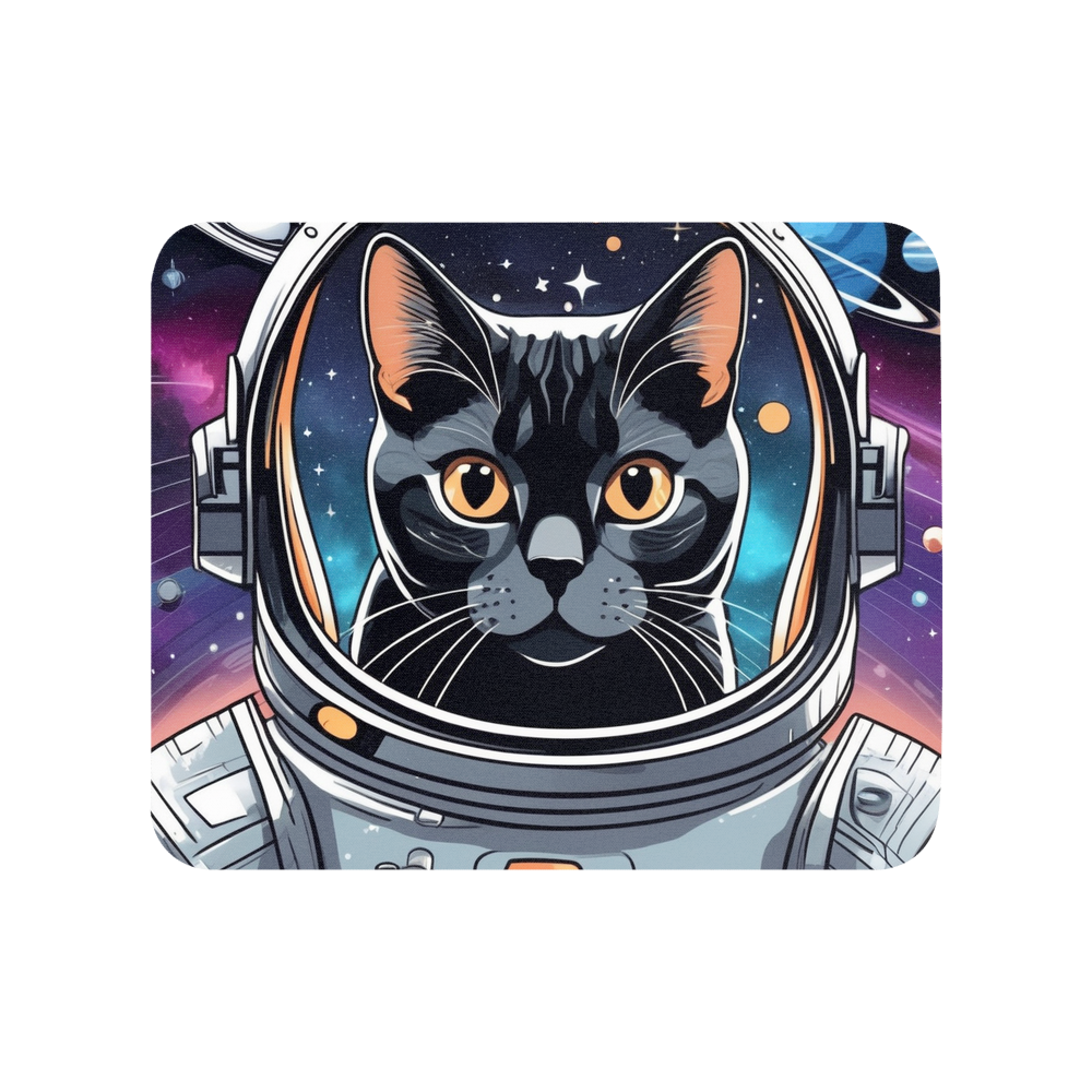 PugMug Custom Black American Shorthair Cat Mouse Pad