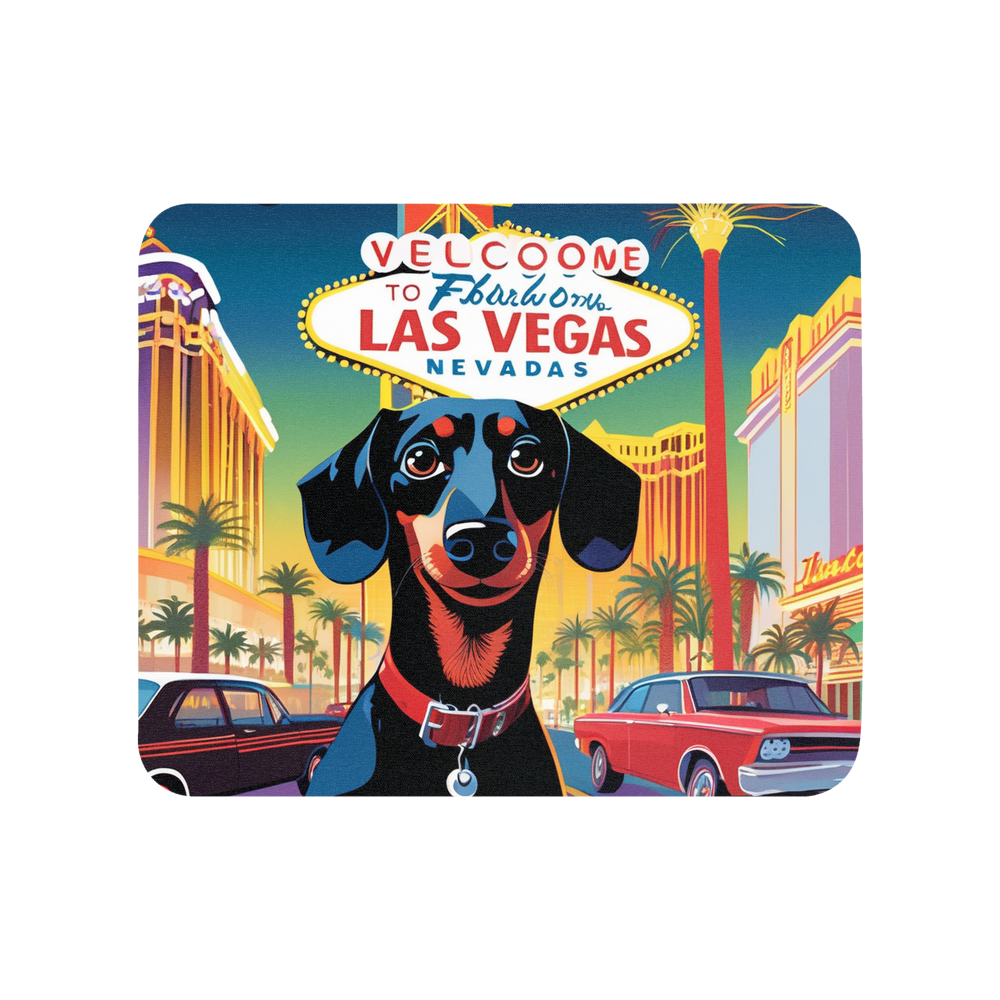 PugMug Custom Black Dachshund Mouse Pad