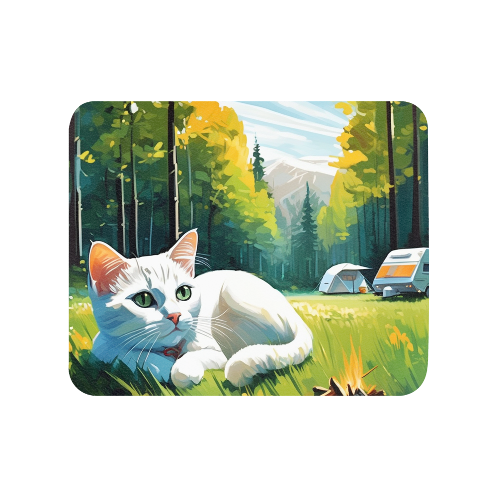 PugMug Custom White Companion Cat Mouse Pad