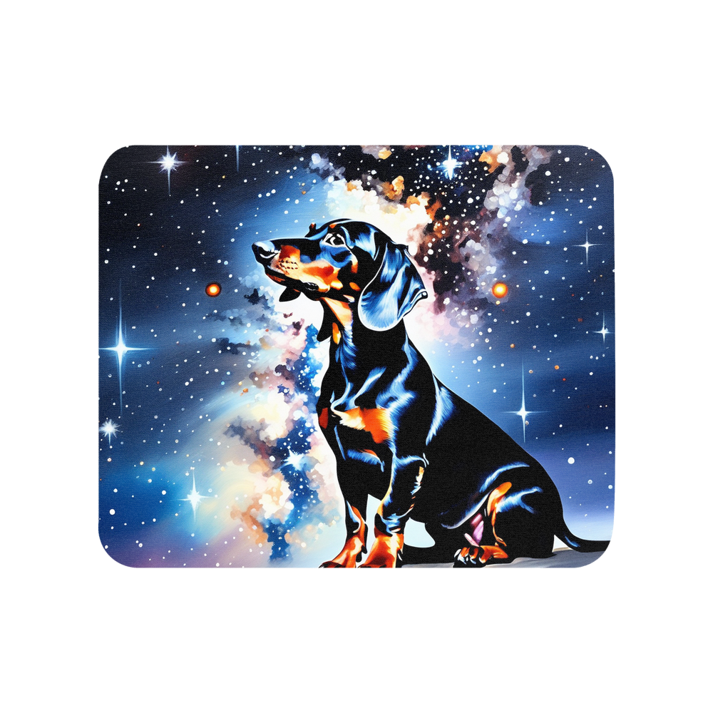 PugMug Custom Black Dachshund Mouse Pad