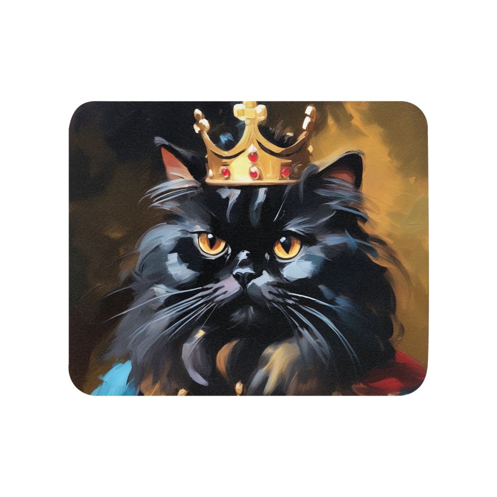 PugMug Custom Black Persian Cat Mouse Pad