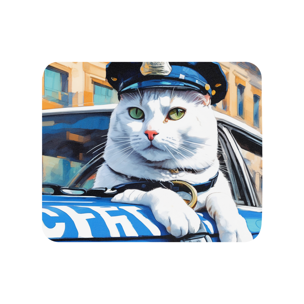 PugMug Custom White Companion Cat Mouse Pad