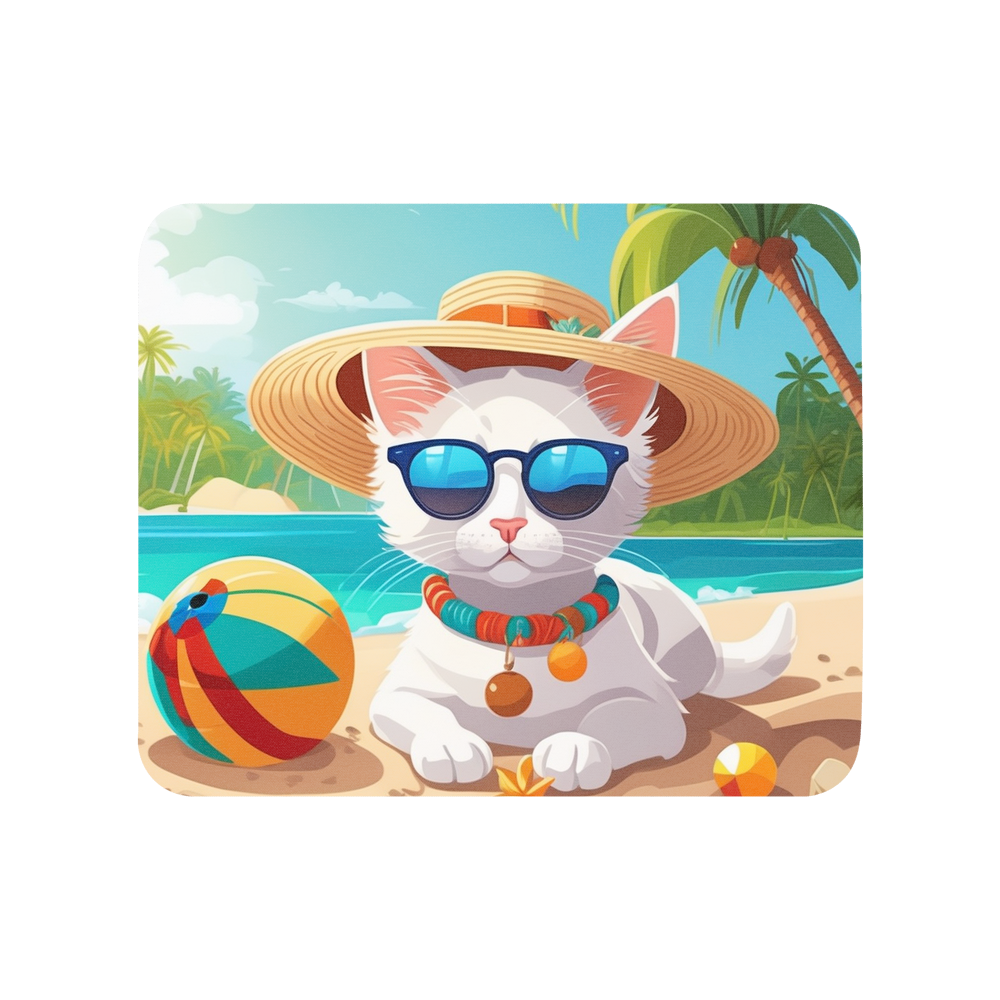 PugMug Custom White Companion Cat Mouse Pad