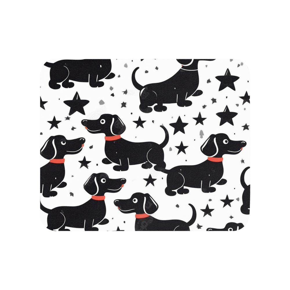 PugMug Custom Black Dachshund Mouse Pad
