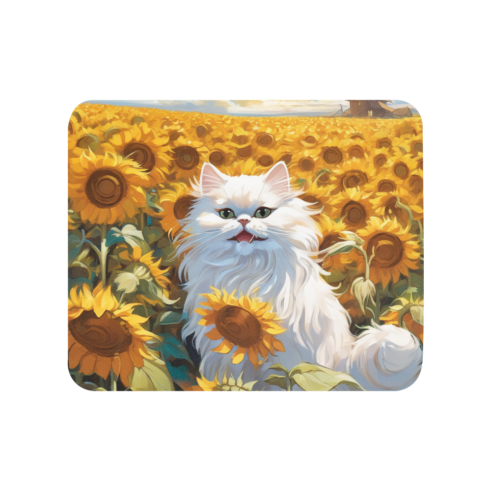 PugMug Custom White Persian Cat Mouse Pad