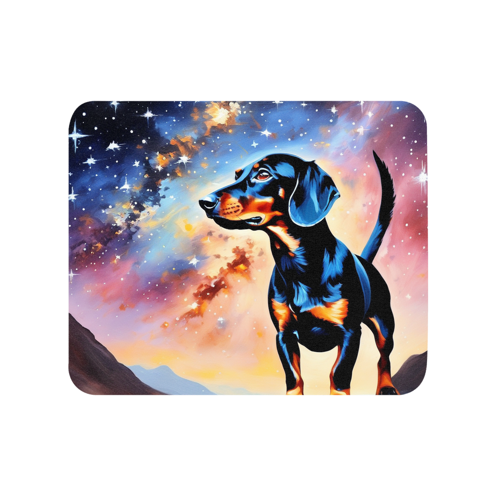 PugMug Custom Black Dachshund Mouse Pad