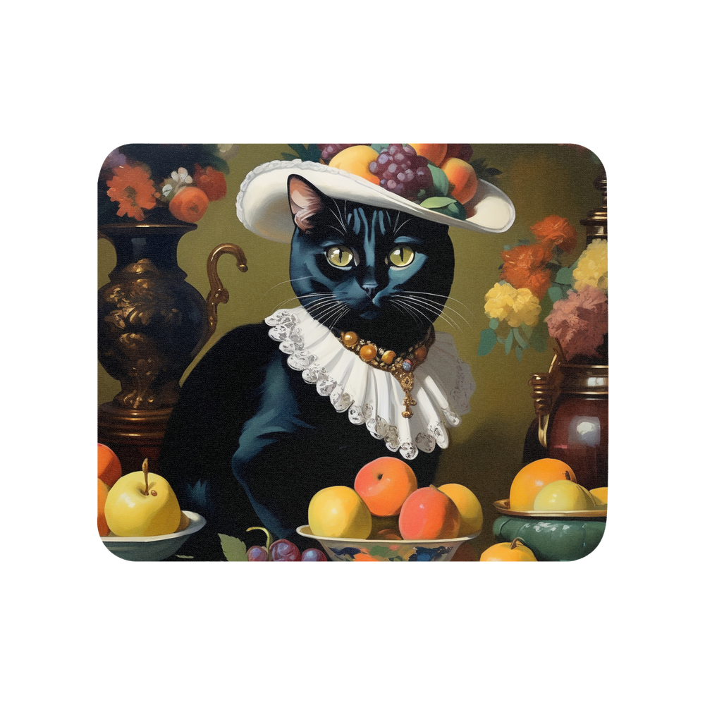 PugMug Custom Black American Shorthair Cat Mouse Pad