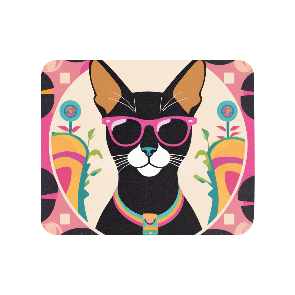 PugMug Custom Black Abyssinian Cat Mouse Pad