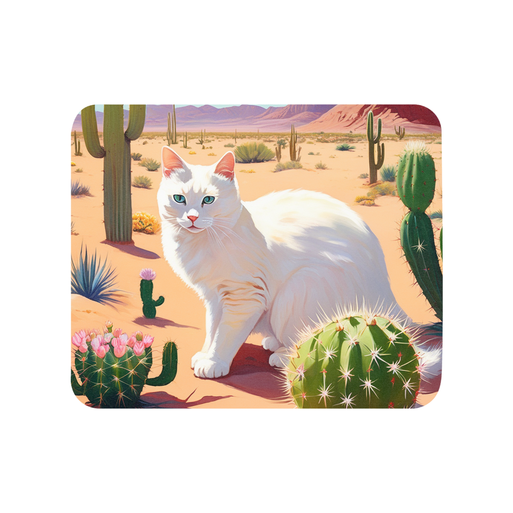 PugMug Custom White Companion Cat Mouse Pad