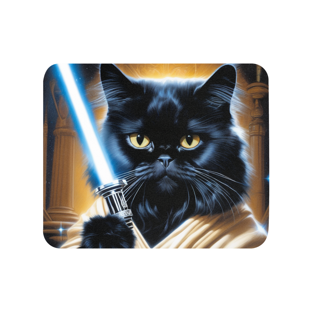 PugMug Custom Black Persian Cat Mouse Pad