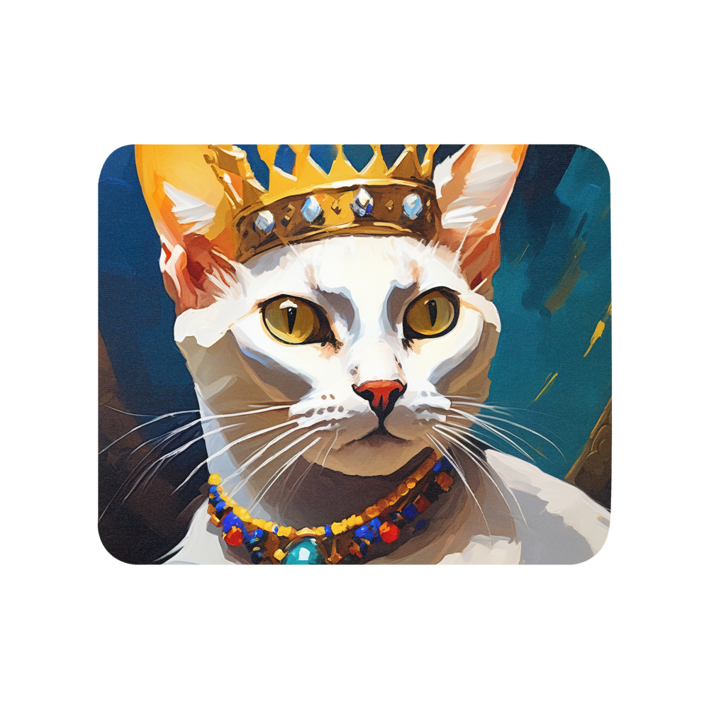 PugMug Custom White Abyssinian Cat Mouse Pad