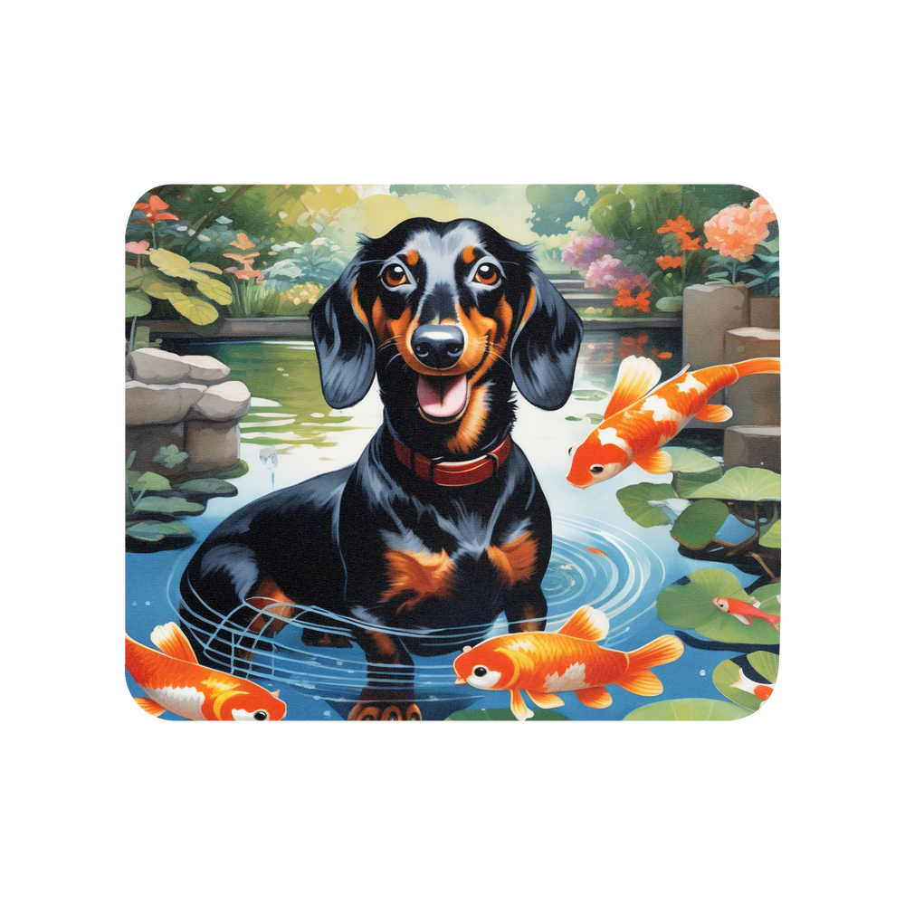 PugMug Custom Black Dachshund Mouse Pad
