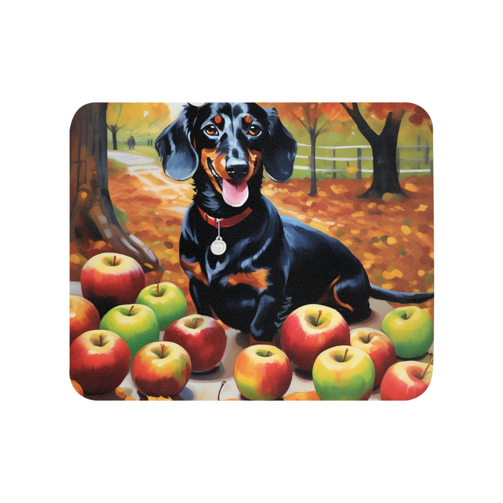 PugMug Custom Black Dachshund Mouse Pad