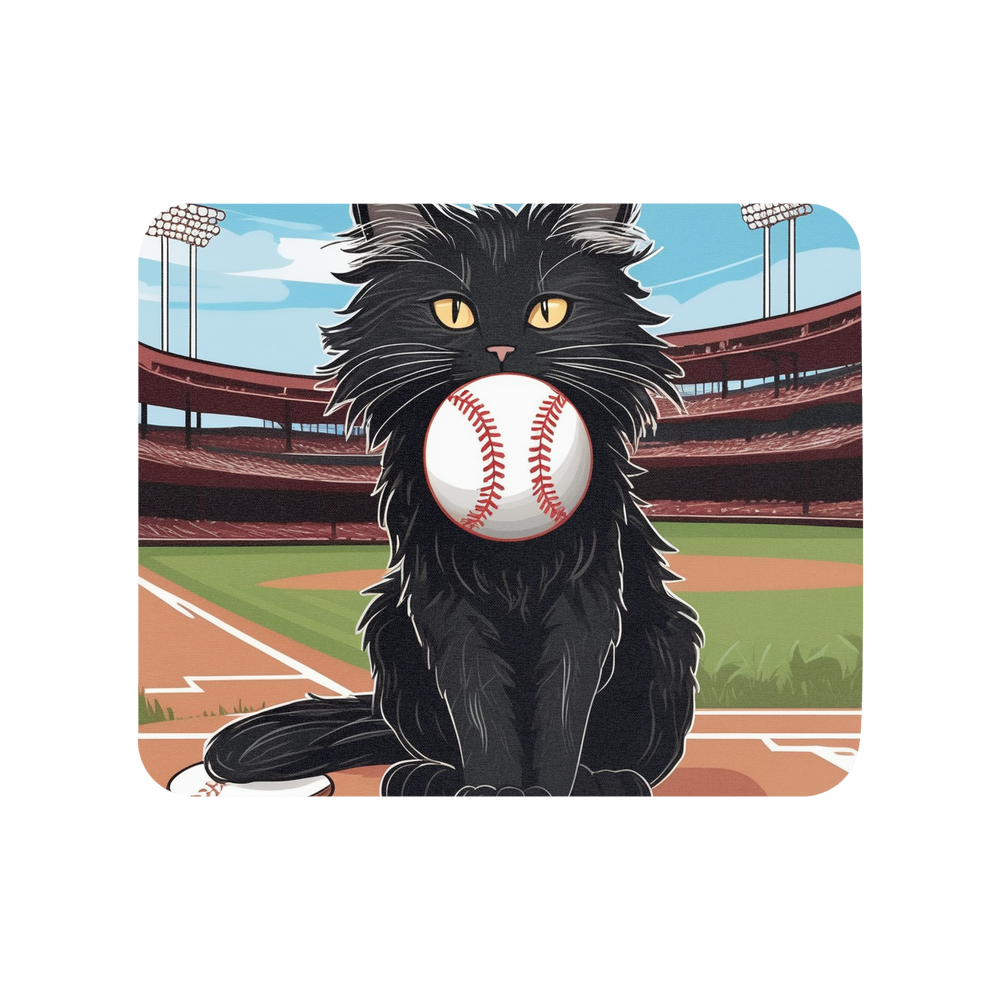 PugMug Custom Black Maine Coon Cat Mouse Pad