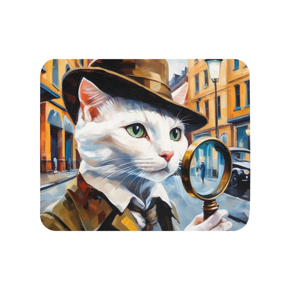 PugMug Custom White Companion Cat Mouse Pad