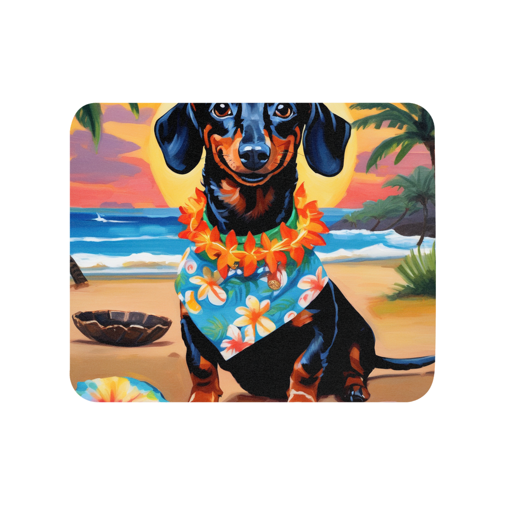 PugMug Custom Black Dachshund Mouse Pad