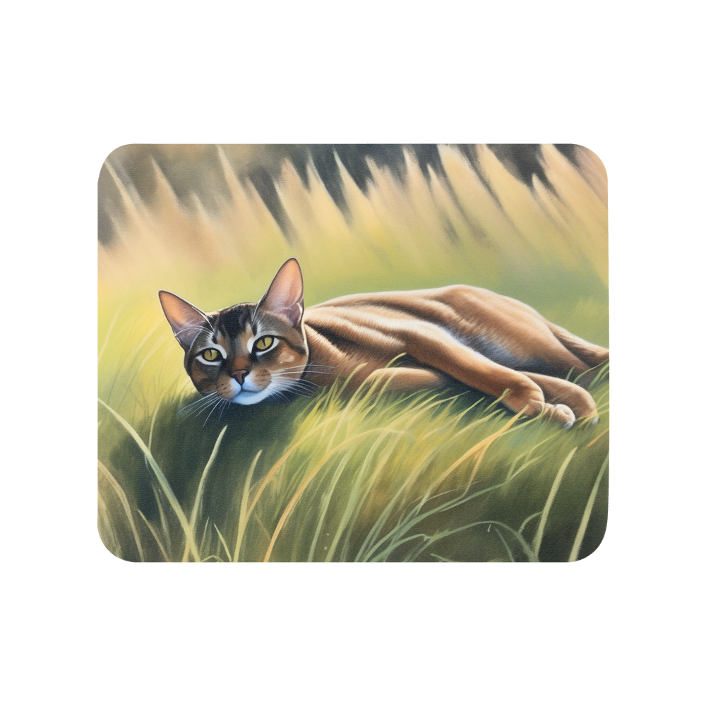 PugMug Custom Tabby Abyssinian Cat Mouse Pad