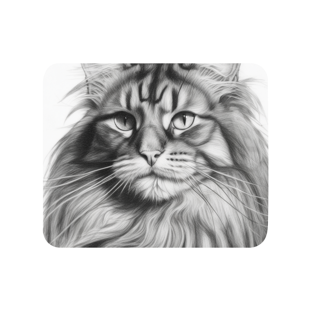 PugMug Custom Tabby Maine Coon Cat Mouse Pad