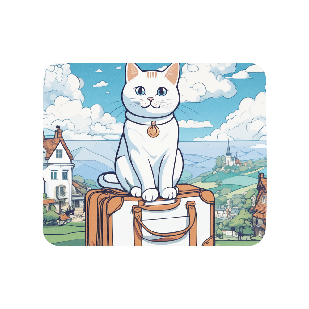 PugMug Custom White Companion Cat Mouse Pad