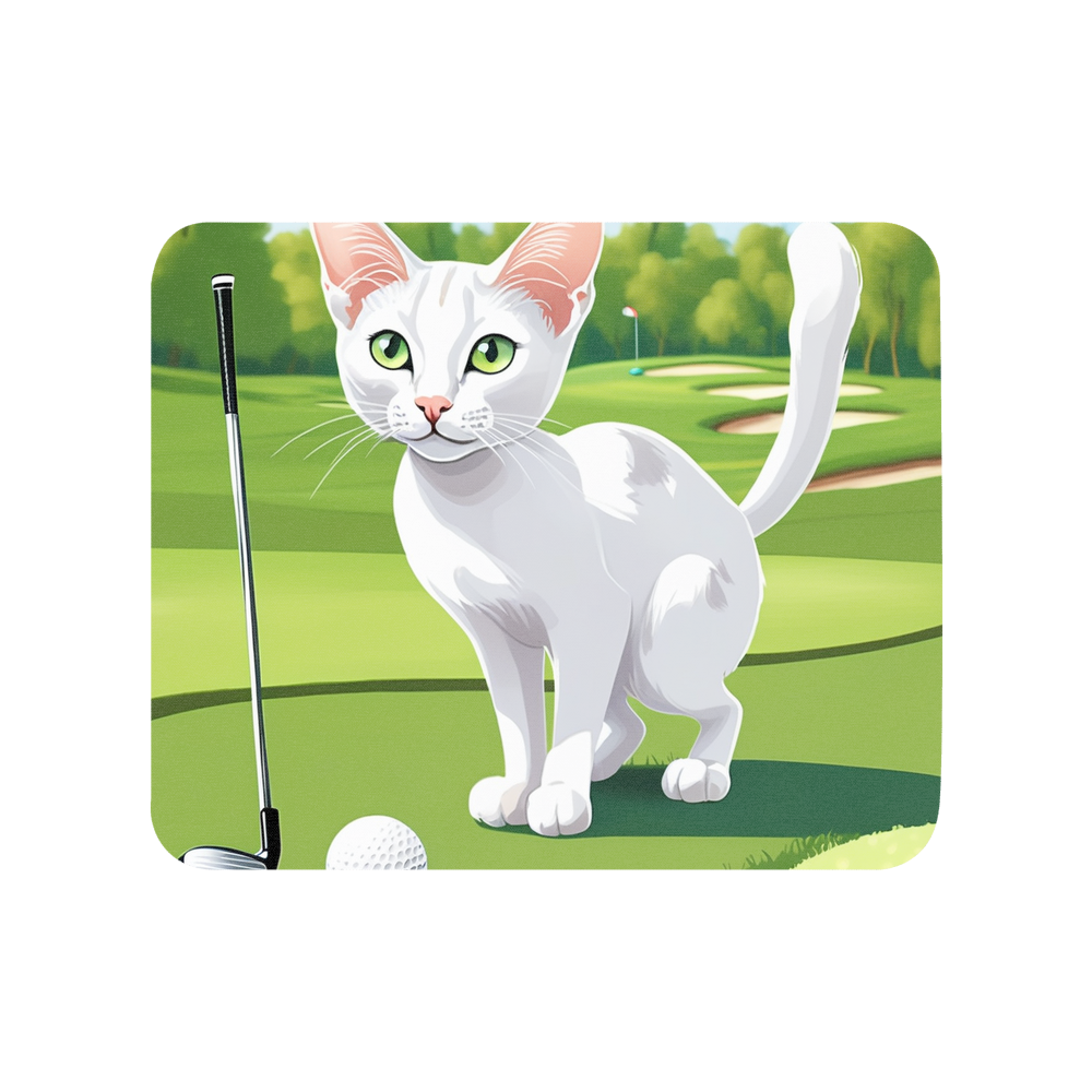 PugMug Custom White Abyssinian Cat Mouse Pad