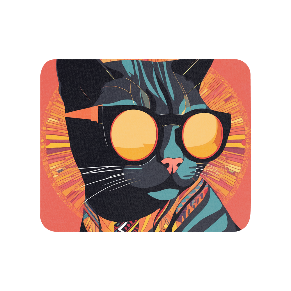 PugMug Custom Black Exotic Cat Mouse Pad