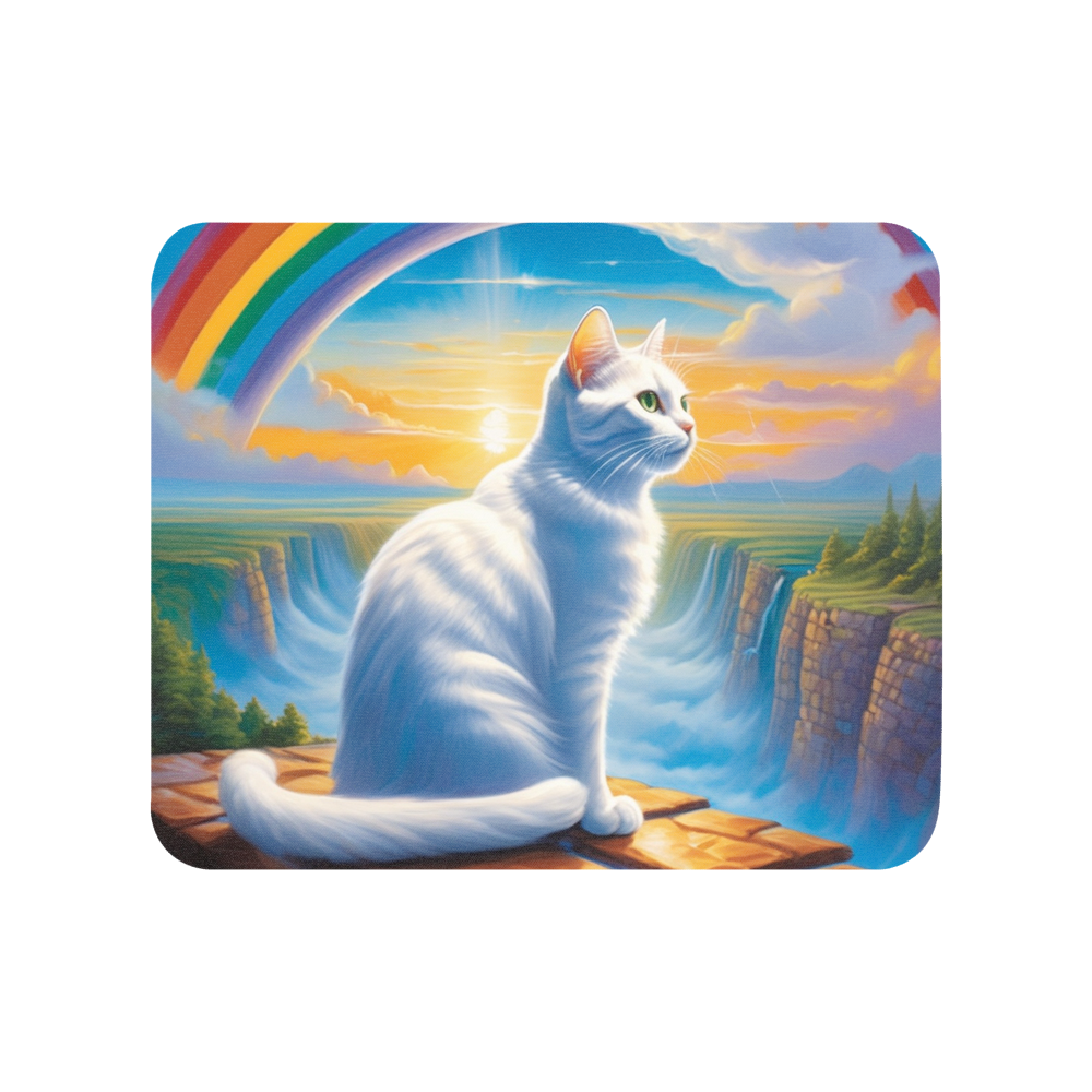 PugMug Custom White Companion Cat Mouse Pad