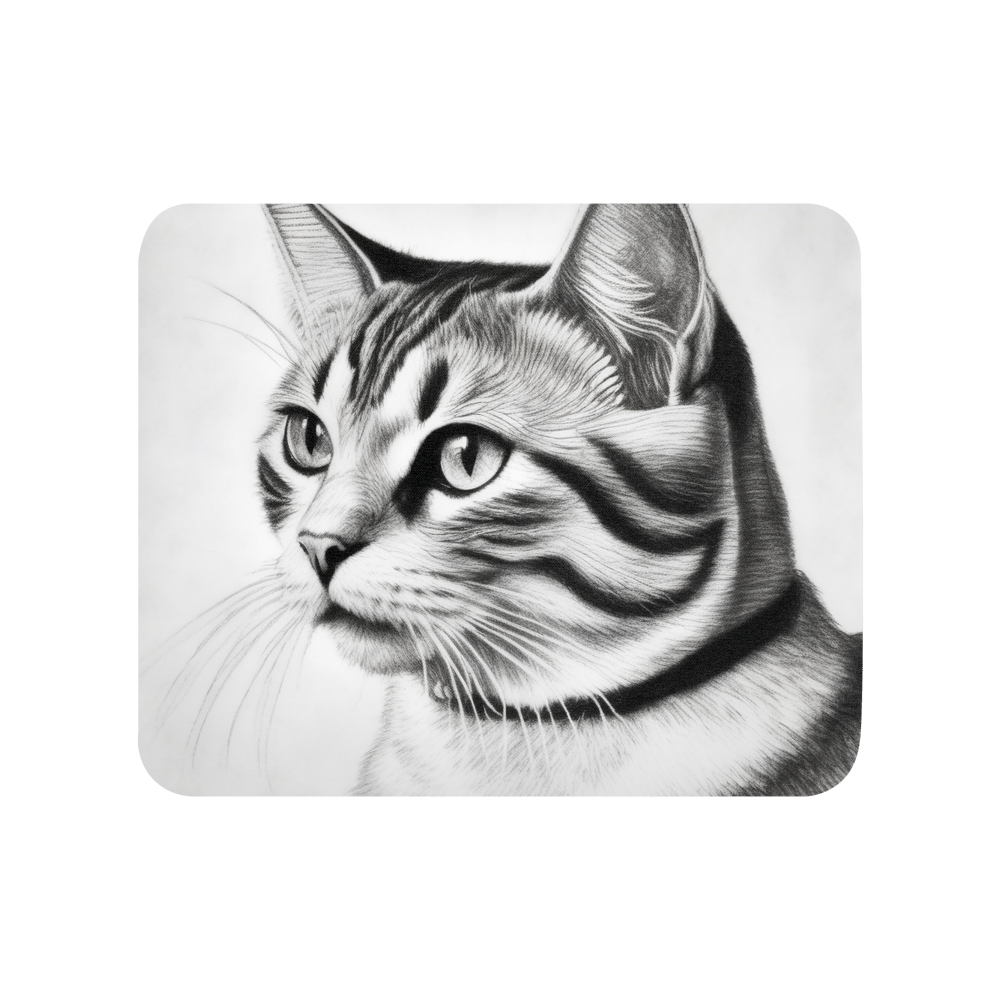 PugMug Custom White American Shorthair Cat Mouse Pad
