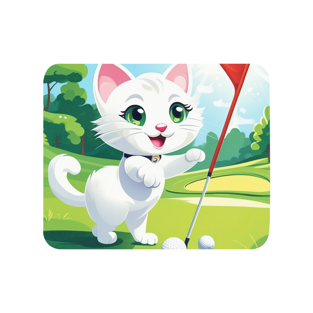 PugMug Custom White Companion Cat Mouse Pad