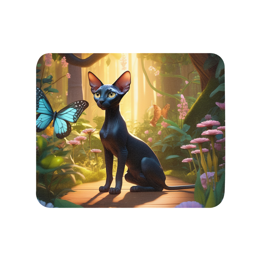 PugMug Custom Black Sphynx Cat Mouse Pad