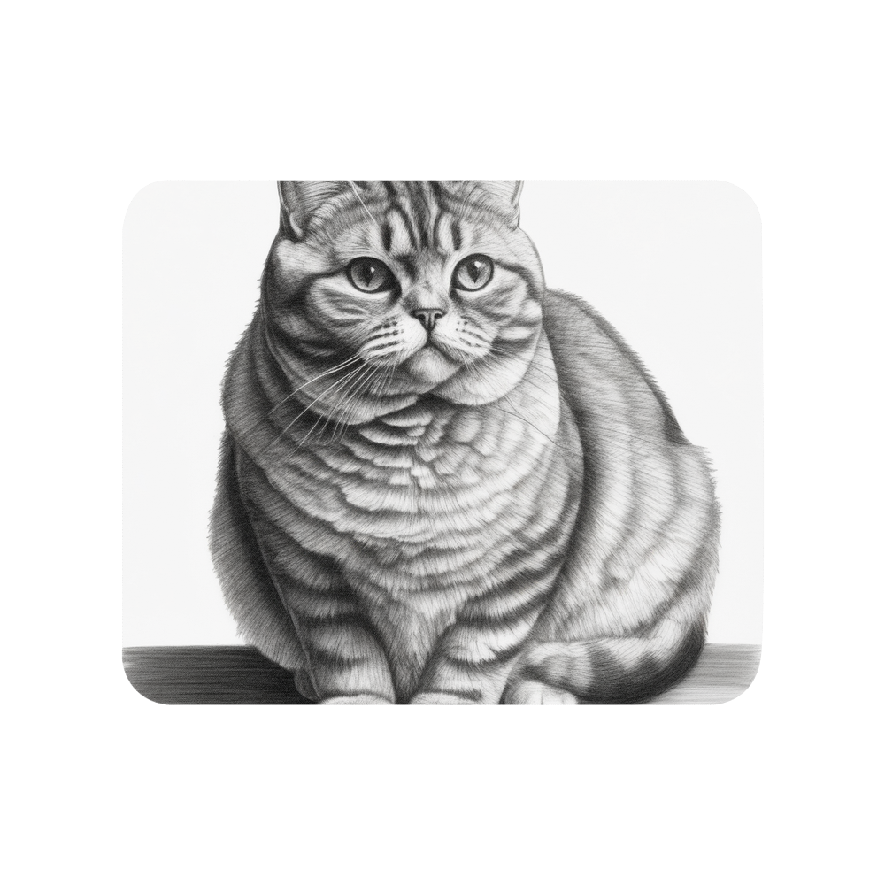 PugMug Custom Tabby British Shorthair Cat Mouse Pad