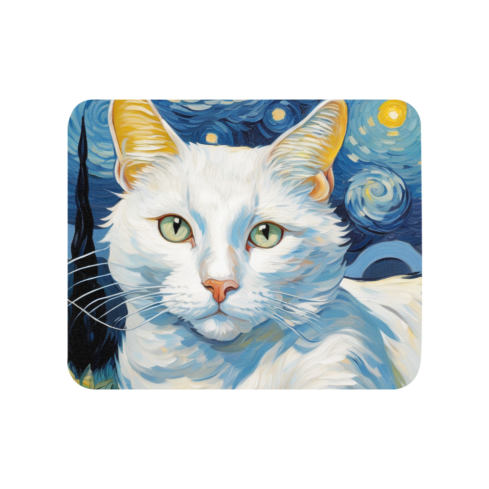 PugMug Custom White Companion Cat Mouse Pad