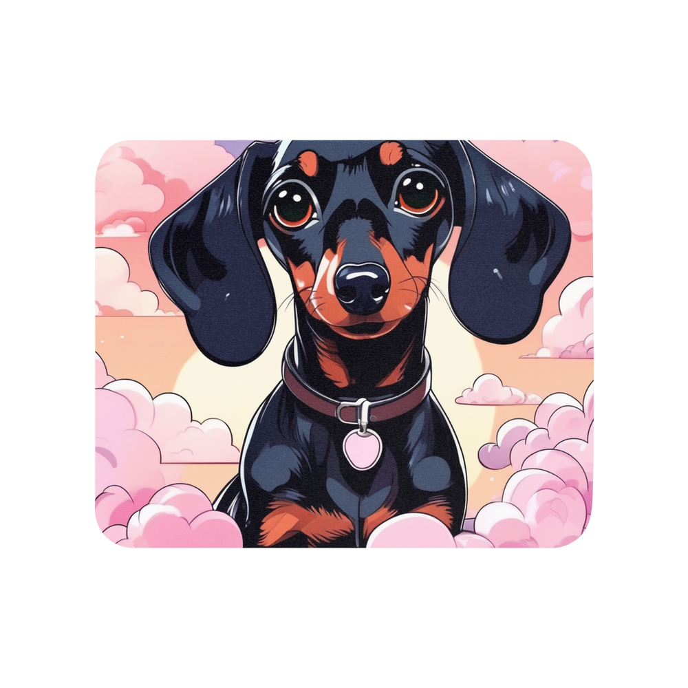 PugMug Custom Black Dachshund Mouse Pad
